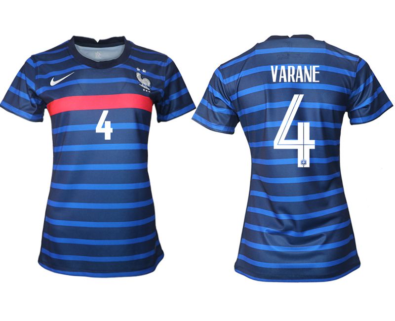 Cheap Women 2021-2022 France home aaa version blue 4 Soccer Jerseys